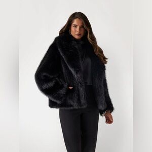 Marciano Audrey Faux-Fur Coat   size S